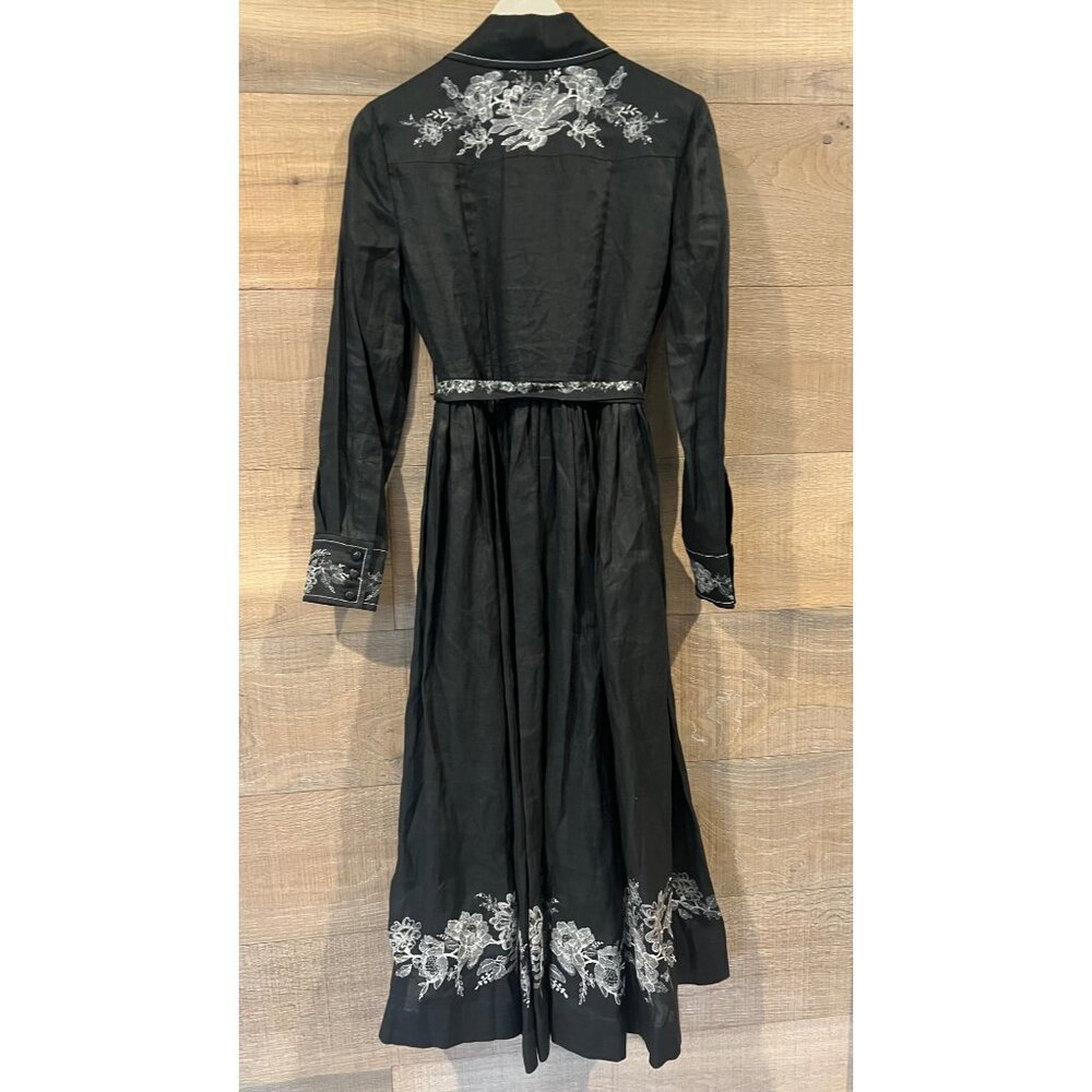 ZIMMERMANN black midi shirt dress size 0/ US 4 - Picture 10 of 16